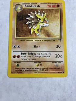 2002 POKEMON TCG SANDSLASH #62/110 LEGENDARY COLLECTION UNCOMMON TRADING CARD - Image 5