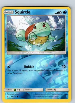 Squirtle 33/214 2019 SM Unbroken Bonds Reverse Holo Common - Image 1