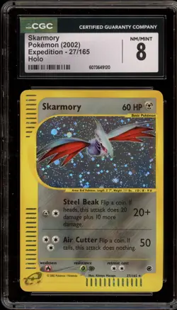 Pokemon Skarmory Expedition Holo Rare #27 CGC 8 - Image 1