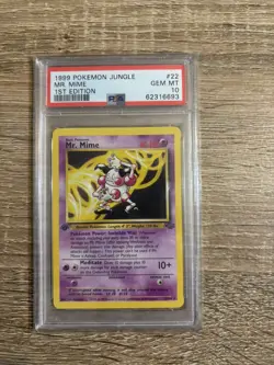 Pokemon Jungle 1999 1st Edition Mr Mime PSA 10 Gem Mint 22/64 - Image 1
