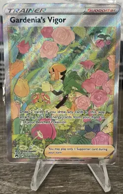 Pokemon Gardenia's Vigor Full Art Holo Ultra Rare Trainer GG61/GG70 2023 - Image 1