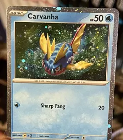 Carvanha 093 Scarlet & Violet Cosmos Holo Promo Pokemon TCG Double Swirl 🍥 NM - Image 1