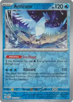 Articuno Reverse Holo - 144/165 - 151 - Pokemon TCG English - Mint/NM - Image 1