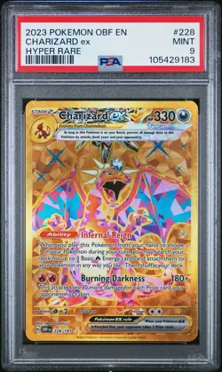 Charizard ex 228/197 Pokemon Obsidian Flames Illustration Rare #228 MINT PSA 9 - Image 1