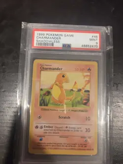 Pokemon Base Set Shadowless Charmander 46/102 PSA 9 - Image 1