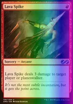 MTG Magic the Gathering Lava Spike (136/271) Ultimate Masters LP FOIL - Image 1