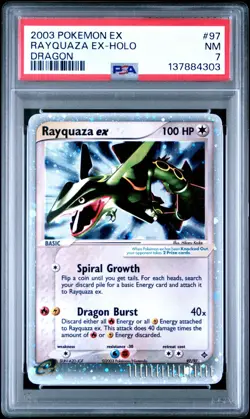 Pokemon Rayquaza ex Dragon Holo #97 PSA 7 NM - Image 1