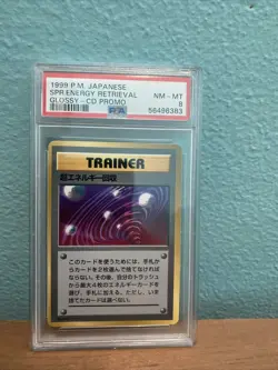1999 POKEMON JAPANESE CD PROMO SUPER ENERGY RETRIEVAL-GLOSSY CD PROMO PSA 8 NM - Image 1