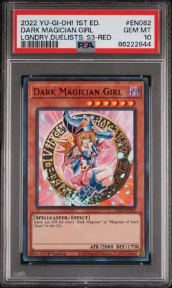 YUGIOH! PSA 10 Dark Magician Girl LDS3-EN082 Ultra Rare RED 1st Edition *2844 - Image 1