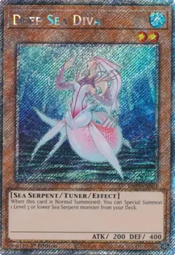 Yugioh! Deep Sea Diva - RA03-EN004 - Platinum Secret Rare - 1st Edition Near Min - Image 1