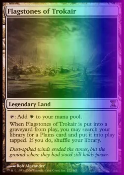 MTG Magic the Gathering Flagstones of Trokair (272/301) Time Spiral LP FOIL - Image 1