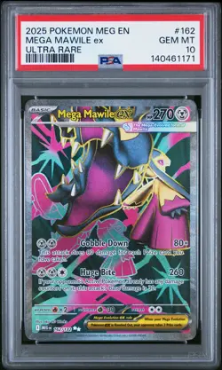 2025 POKEMON MEG EN-MEGA EVOLUTION ULTRA RARE #162 MEGA MAWILE EX PSA 10 - Image 1