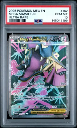 2025 POKEMON MEG EN-MEGA EVOLUTION ULTRA RARE #162 MEGA MAWILE EX PSA 10 - Image 1