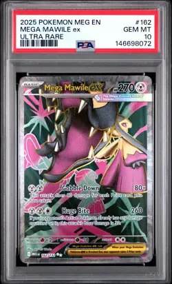 2025 POKEMON MEG EN-MEGA EVOLUTION ULTRA RARE #162 MEGA MAWILE EX PSA 10 - Image 1