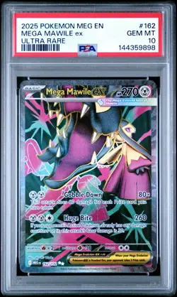 2025 POKEMON MEG EN-MEGA EVOLUTION ULTRA RARE #162 MEGA MAWILE EX PSA 10 - Image 1