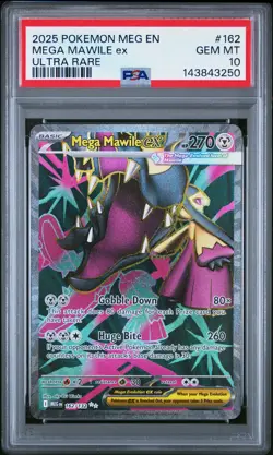 2025 POKEMON MEG EN-MEGA EVOLUTION ULTRA RARE #162 MEGA MAWILE EX PSA 10 - Image 1