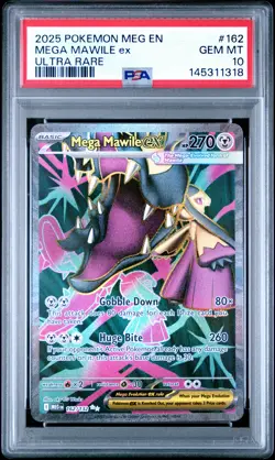 2025 POKEMON MEG EN-MEGA EVOLUTION ULTRA RARE #162 MEGA MAWILE EX PSA 10 - Image 1