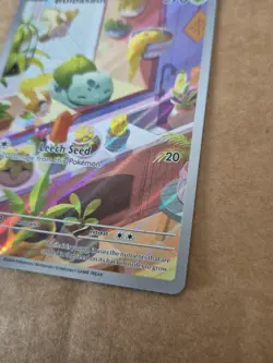 Pokemon TCG Bulbasaur Stellar Crown Illustration Holo Card 143/142 - Image 2