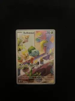 Pokemon TCG Bulbasaur Stellar Crown Illustration Holo Card 143/142 - Image 1