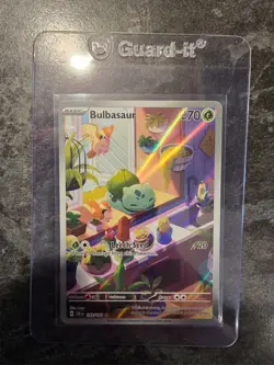 Pokemon TCG Bulbasaur Stellar Crown Illustration Holo Card 143/142 Pack Fresh - Image 1