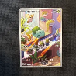 Pokemon TCG Bulbasaur Stellar Crown Illustration Holo Card 143/142 - Image 1