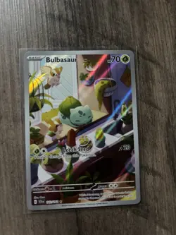 Pokemon TCG Bulbasaur Holo Card Illustration Stellar Crown Rare 143/142 - Image 1