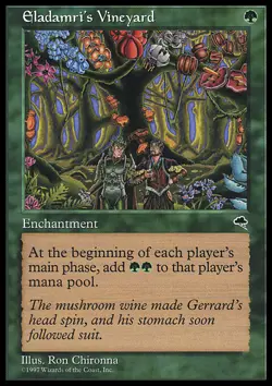 MTG Magic the Gathering Eladamri's Vineyard (223/350) Tempest LP - Image 1