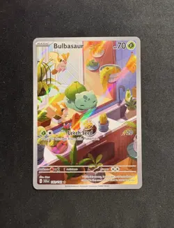 Pokemon TCG Bulbasaur Stellar Crown Illustration Holo Card 143/142 - Image 1