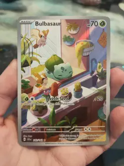 Pokemon TCG Bulbasaur Stellar Crown Illustration Holo Card 143/142 - Image 3