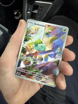Pokemon TCG Bulbasaur Stellar Crown Illustration Holo Card 143/142 - Image 1