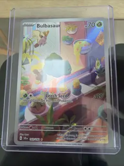 Pokemon TCG Bulbasaur Stellar Crown Illustration Holo Card 143/142 - Image 2
