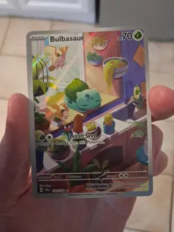 Pokemon TCG Bulbasaur Stellar Crown Illustration Holo Card 143/142 - Image 1