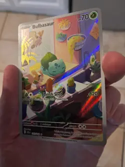 Pokemon TCG Bulbasaur Stellar Crown Illustration Holo Card 143/142 - Image 2