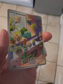 Pokemon TCG Bulbasaur Stellar Crown Illustration Holo Card 143/142 - Image 3