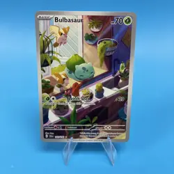 Pokemon TCG Bulbasaur Full Art Holo Card Stellar Crown Illustration Rare 143/142 - Image 1