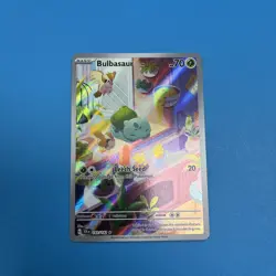Pokemon TCG Bulbasaur Full Art Holo Card Stellar Crown Illustration Rare 143/142 - Image 5