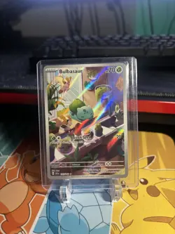 Pokemon TCG Bulbasaur Stellar Crown Illustration Holo Card 143/142 - Image 1