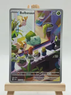 Pokemon TCG Bulbasaur Holo Card 143/142 Stellar Crown Illustration Rare Full Art - Image 1