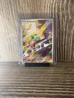 Pokemon TCG Bulbasaur Stellar Crown Illustration Holo Card 143/142 - Image 1