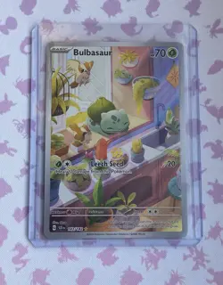 Pokemon TCG Bulbasaur Stellar Crown Illustration Holo Card 143/142 - Image 3