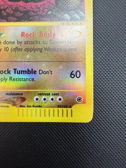 Golem 49/165 Expedition Reverse Holo Pokemon Card MP - Image 3