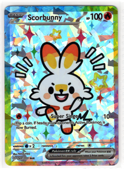 POKEMON DERPPEEZ CHINESE FAN ART CARD * SCORBUNNY - Image 1