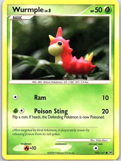Wurmple 103/127 Non Holo Platinum - Pokemon Card - NM - Image 1