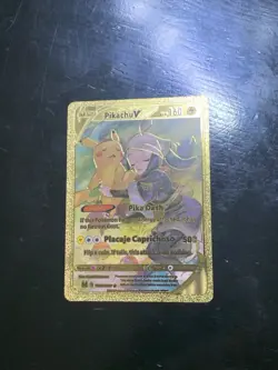 Pikachu V HP160 Pika Dash Rare Gold Accent Foil Fan Art Cards - Image 2
