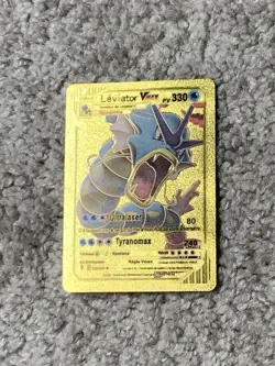 Gyarados VMax HP330 Rare French Gold Accent Foil Fan Art Cards - Image 2