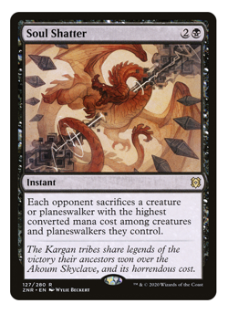 MTG - 1 x Soul Shatter - Rare Black Instant- Zendikar Rising (ZNR) - M/NM - Image 1