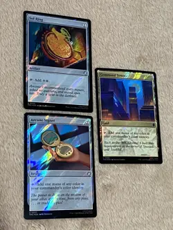 MTG - Sol Ring, Arcane Signet, Command Tower SURGE FOIL - NM - Commander Staples - Image 2