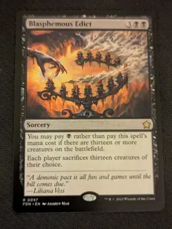 Blasphemous Edict - FDN - 57 - NM - MTG - Image 1