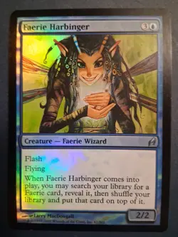 Magic: The Gathering Faerie Harbinger Lorwyn Blue Faerie Wizard Uncommon Foil C… - Image 1