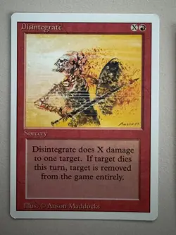 Disintegrate - MTG - REVISED (3rd) - ENGLISCH - ©1994 M/NM Common - Image 1
